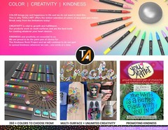 TOOLI-ART Special Colors Acrylic Paint Markers Pens for Rock Painting & Multi-Su