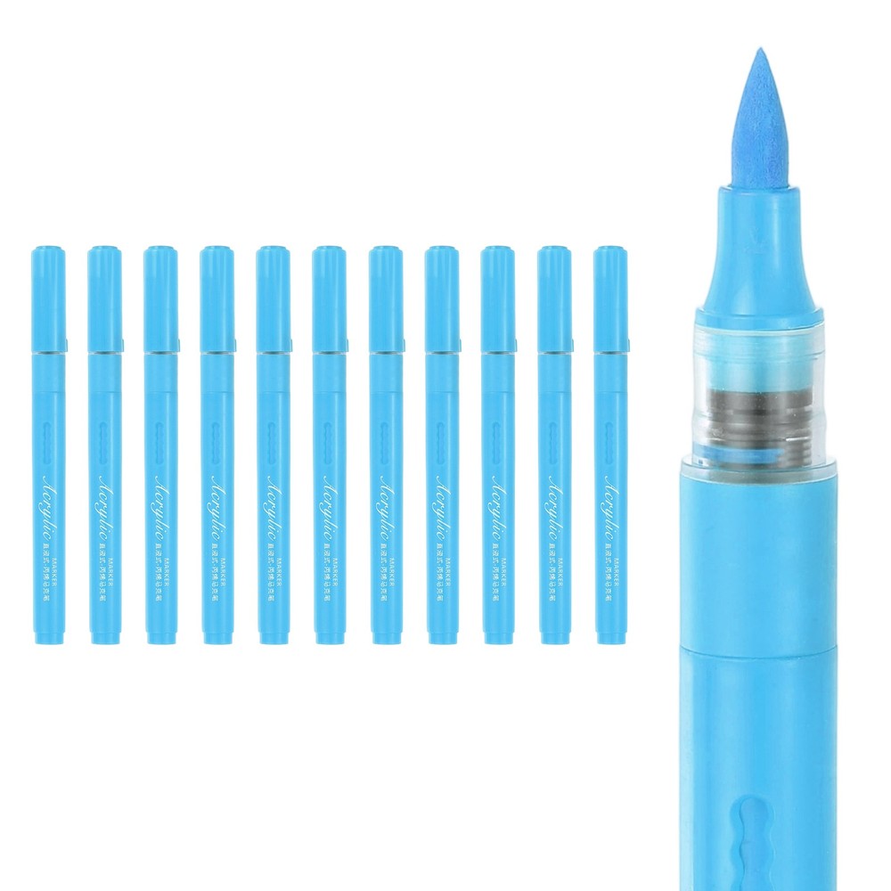 12pcs Acrylic Paint Markers, 4mm Acrylic Marker Paint Pens,Blue