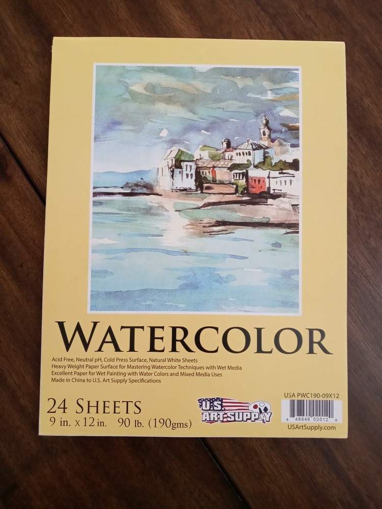 Watercolor 24 sheets 9inx12in.USArtSupply.New