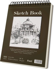 9″ X 12″ Sketch Book, Top Spiral Bound Sketch Pad, 100 Sheets 68Lb/100Gsm Acid-F