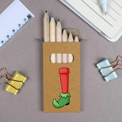 6 x ‘Elf Shoe’ Short 85mm Pencils / Coloured Pencil Set (PE00093064)