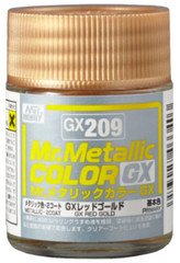 Mr. Hobby GX209 Mr. Metallic Color GX Red Gold Lacquer Paint 18ml – US
