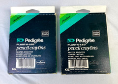 Vtg Empire Pedigree 18 Colored Pencils Crayons 1974 USA No Sharpeners Lot of 2