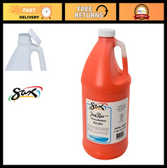 Heavy Body Acrylic Paint 1/2 Gallon Chrome Orange 64 Fl Oz Art Supplies for Arti