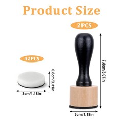 46 Pcs Mini Ink Blending Tool Set, 2 Round Mini Applicator Tools and 44 Repla…