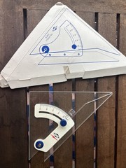 ALVIN Tru-Angle Adjustable Drafting Triangle High Impact Acrylic 8” Inking Edge
