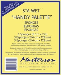 Masterson Sta-Wet Handy Palette, 3 Pack