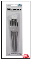 4-Piece Angled Artist Paint Brush Set