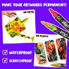 20 Oil Paint Pens – Oil Based Paint Markers for Metal, Fabric, Ceramic, Glass…