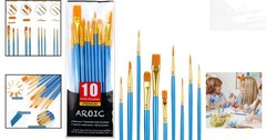 10 Size Acrylic Paint Brush Kit – Perfect for Kids, Teens, and Adult Artists