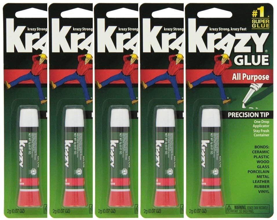 Krazy Glue Original Crazy Super Glue All Purpose Instant Repair, 10 Count