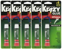 Krazy Glue Original Crazy Super Glue All Purpose Instant Repair, 10 Count