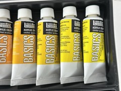 Liquitex BASICS Acrylic Paint Set 36 Tubes 22ml #101036 Partial Used Boxed Lot