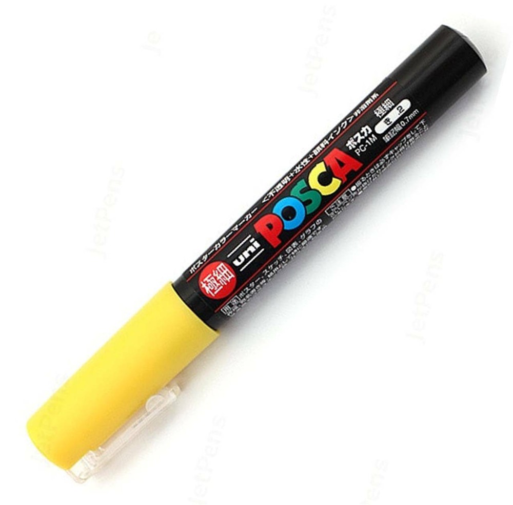 Uni Posca PC1M.2 Water-Based Paint Marker, Extra Fine Point, Yellow