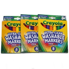 Crayola Washable Broad Line Markers 8ct – 6 pk Bundle (48 Markers) – Home School
