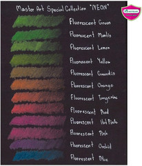 Neon Colored Pencils 12 Fluorescent Colors Set for Kids and Adults Coloring