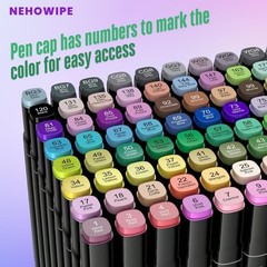 168 Colors Dual Tip Artist Alcohol Markers Set with Carrying Case – Perfect f…