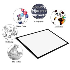 HSK A2 LED Artist tracing Light Box Copy Table, Adjustable 05 – A2, BLACK