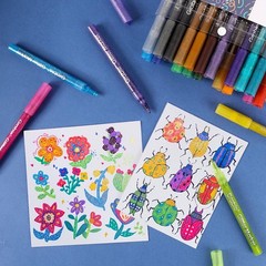 Glitter Metallic Markers, Extra-Fine Tip Glitter Acrylic Paint Markers, Quick…