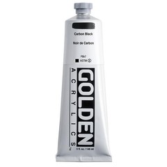 Heavy Body Acrylics Carbon Black 5 Fl Oz Tube Professional Paint Opaque Art