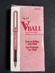 Pilot V-Ball Liquid Ink Pen Red 0.5mm Fine Point 35114 Lb-7 Dozen New Old Stock