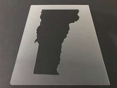 Vermont #1 Stencil 10mm or 7mm Thick, States, College, Outline, Crafts