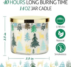 Christmas Candle, Pine Scented Tree Large, Green