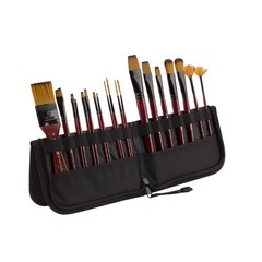 K Folding Paint Brush Easel & Travel Case 9″long Compact Watercolor Brush Holder