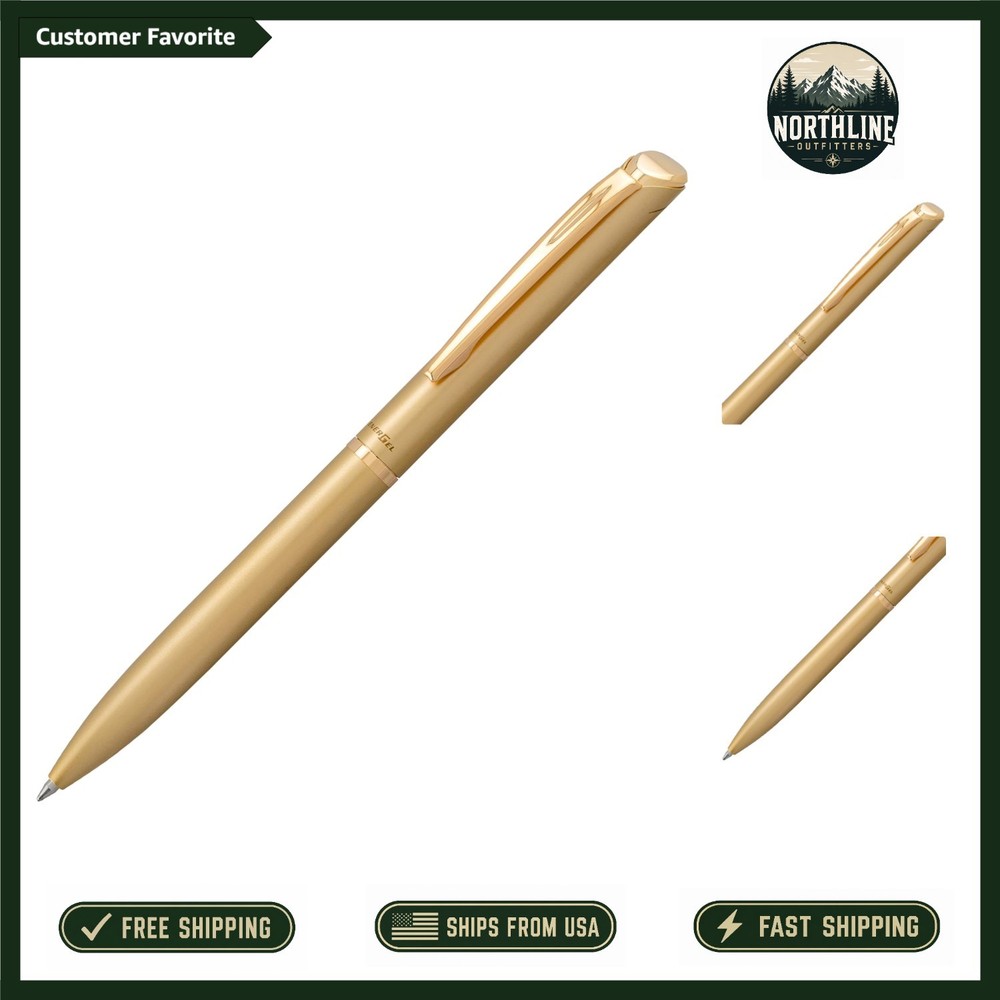 Fast-Drying Refillable EnerGel Gel Pen, 0.7mm, Gold Barrel – Perfect for Lefties