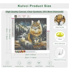 Diamond Art Kits for Adults, Cat Diamond Painting Kits for Beginners, DIY 5D