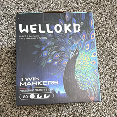 WELLOKB Twin Markers Twin Marker Set 80pcs Acrylic Ink, Multicolor