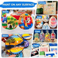 TBC The Best Crafts Acrylic Paint Markers, 168 Colors Water-Based Paint Pens …