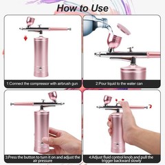 Airbrush-Kit Rechargeable Cordless Airbrush Compressor -Auto Handheld Airbrus…