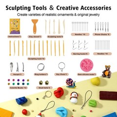 Polymer Clay 60 Colors Oven Baked Non Sticky Sculpting Tools Aestd ST