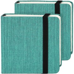2 Pack 4.7×4.7 Inch 48 Sheets 300gsm Cold Press Deep Green Watercolor Journal