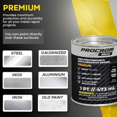 16 Oz Gloss Black Paint for Metal – Direct-to-Metal, Indoor/Outdoor