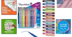 24-Count Flair Felt Tip Pens, Assorted Colors – Perfect for Teachers & Students