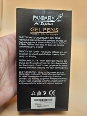 PANDAFLY Gold Silver White Gel Pens 1 Count 8 Piece Pack Multicolor Art