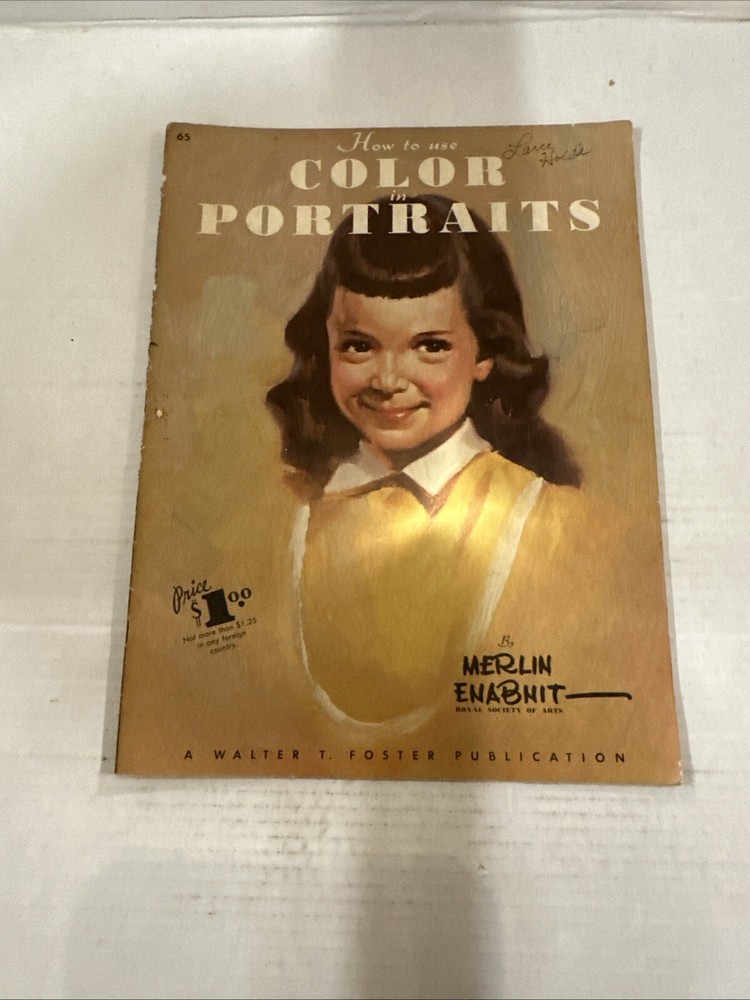 Walter Foster How to Use Color in Portraits by Merlin Enabnit Vintage Art