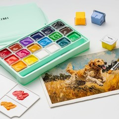 Gouache Paints Set, 18 Colors, 30g, jelly gouache paint set, Non Paint for Ca…
