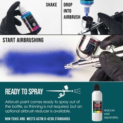 US Art Supply 1-Ounce Opaque Phtalo Green Airbrush Paint