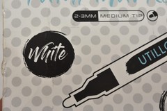 UTILLO CRAFT Acrylic Paint Markers White 2-3mm Medium Tip Lot Of 3 8-Pack