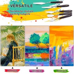 5 Pcs Palette Knife Set Painting Tools for Oil Acrylic Mixing Spatulas