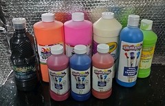 9 Pc Set Lot Colorations Color Splash Washable Tempera Paint Craft Handy Art