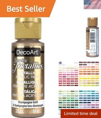 Champagne Gold Acrylic Paint – 2oz Metallic Finish, Water-Based & Non-Toxic