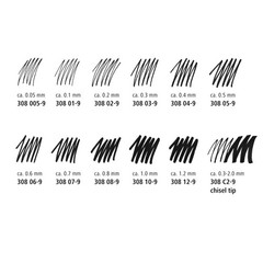 Fineliner Pen 0.3mm Black Box of 5 Staedtler Pigment Liner 308 03-9M Drawing