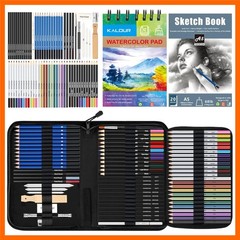 76 Drawing Sketching Kit Set – Pro Art Supplies with Sketchbook & Watercolor …