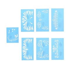 ˜7pcs/set Face Paint Stencil Body Painting Template Facial Makeup Tattoo Desi BL