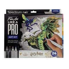 Spectrum Noir Harry Potter Art Kit – 24 Piece Set Includes Markers & Prints