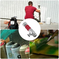 2Pcs 1/8 Air Brush Connector Adapters Quick Connect Airflow Control Valve Red